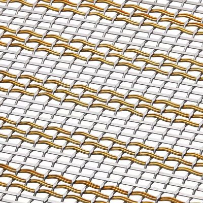 Goldene Dekorations-Metallnetz-Bildschirm-Transparente Mesh-Schnittstellen