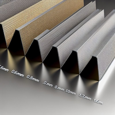 0,6 mm 0,7 mm 0,8 mm 0,9 mm 1,0 mm 1,6 mm Gewebtes Metallgewebe für nachhaltige und umweltfreundliche Anwendungen